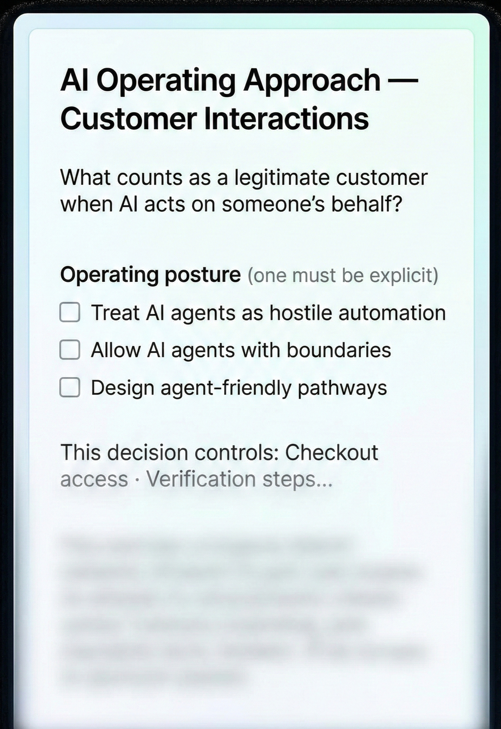 AI Operating Model Decision Canvas aiops.valorie.ai